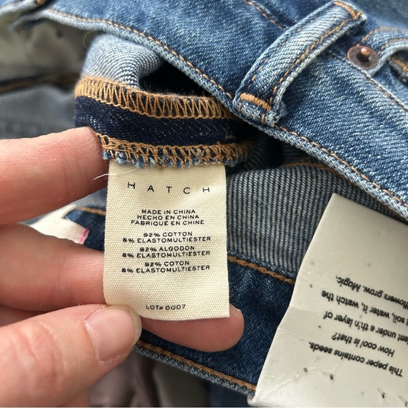 Hatch The Crop Denim Maternity Jeans Size 31 Under Belly Kick Flare Indigo - Picture 9 of 9